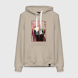 Женская толстовка-худи Zero Two anime girl