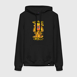 Толстовка-худи хлопковая женская Стингер Флинн, цвет: черный