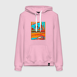 Женская толстовка-худи Санкт-Петербург в стиле плаката 30-х годов