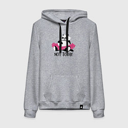 Толстовка-худи хлопковая женская Ленивая панда, цвет: меланж