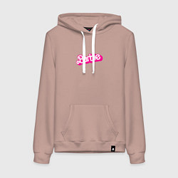 Толстовка-худи хлопковая женская Барби Фильм, цвет: пыльно-розовый