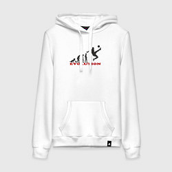 Женская толстовка-худи Эволюция футбола