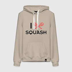 Женская толстовка-худи I Love Squash