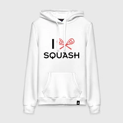 Женская толстовка-худи I Love Squash