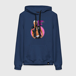 Толстовка-худи хлопковая женская Райан Гослинг игра слов - Капкан, цвет: тёмно-синий