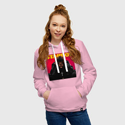 Толстовка-худи хлопковая женская The hills, цвет: светло-розовый — фото 2