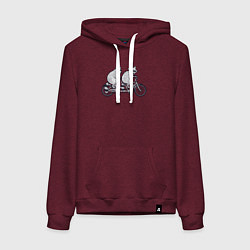 Женская толстовка-худи Енотики на велике