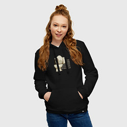 Толстовка-худи хлопковая женская Skibidi Toilet Normal Skibidi Toilet, цвет: черный — фото 2