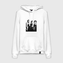 Толстовка-худи хлопковая женская Depeche Mode World Violation Tour Band, цвет: белый