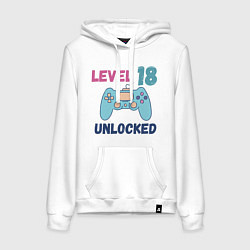 Женская толстовка-худи 18 уровень жизни