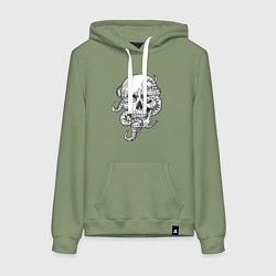 Женская толстовка-худи Skull octopus