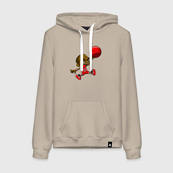 Толстовка-худи хлопковая женская Baby Jordan, цвет: миндальный