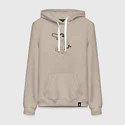 Женская толстовка-худи Мем собака человек бензопила