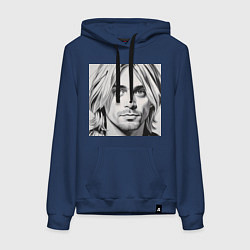 Женская толстовка-худи Портрет Кобейн