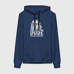 Толстовка-худи хлопковая женская Чувак, цвет: тёмно-синий