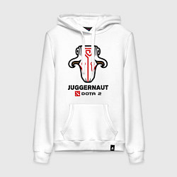 Толстовка-худи хлопковая женская Juggernaut Dota 2, цвет: белый
