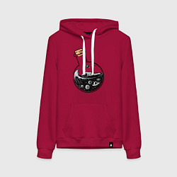 Женская толстовка-худи Космос в колбе