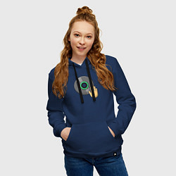 Толстовка-худи хлопковая женская Dj scratch, цвет: тёмно-синий — фото 2