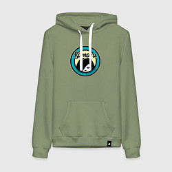 Толстовка-худи хлопковая женская The ring movie, цвет: авокадо