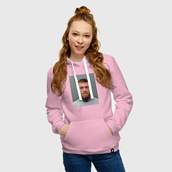 Толстовка-худи хлопковая женская Conor McGregor magshot, цвет: светло-розовый — фото 2
