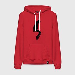 Женская толстовка-худи Черный силуэт Майкла Джексона