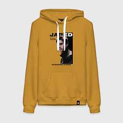 Толстовка-худи хлопковая женская Jared Joseph Leto 30 Seconds To Mars, цвет: горчичный