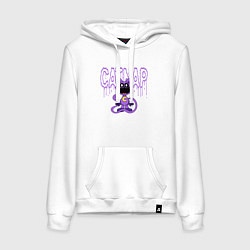 Толстовка-худи хлопковая женская Кэтнап из Poppy Playtime, цвет: белый