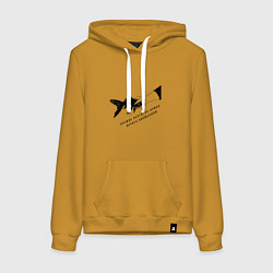 Женская толстовка-худи Рыба прежде всего не стоит верить обещаниям