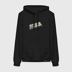 Толстовка-худи хлопковая женская Show me the money, цвет: черный