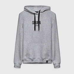 Толстовка-худи хлопковая женская Shuba, цвет: меланж