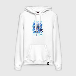 Толстовка-худи хлопковая женская Цзинлю - Хонкай Стар Рейл, цвет: белый