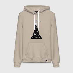 Женская толстовка-худи Художник космонавт