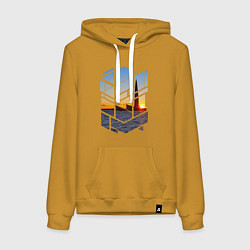 Женская толстовка-худи Лахта центр в Санкт-Петербурге