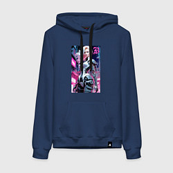 Женская толстовка-худи Pretty Barbie blond - cyberpunk ai art