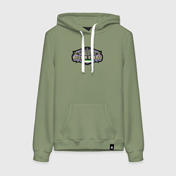 Толстовка-худи хлопковая женская Добро пожаловать в Дубай, цвет: авокадо