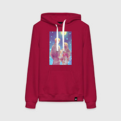 Толстовка-худи хлопковая женская Нана Осаки, цвет: маджента