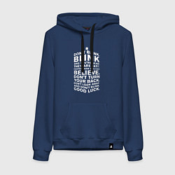Толстовка-худи хлопковая женская Tardis good luck, цвет: тёмно-синий
