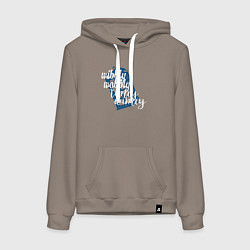 Толстовка-худи хлопковая женская Timey tardis, цвет: утренний латте