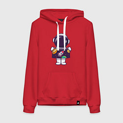 Женская толстовка-худи Космонавтик и космос