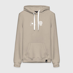 Толстовка-худи хлопковая женская Izumo Tecs, цвет: миндальный