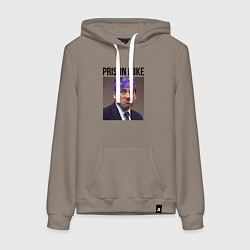 Толстовка-худи хлопковая женская Prison mike Michael Scott - офис, цвет: утренний латте