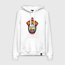 Толстовка-худи хлопковая женская Duff beer with Homer, цвет: белый