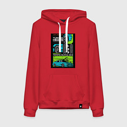 Толстовка-худи хлопковая женская Toyota Supra JDM, цвет: красный