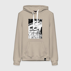 Толстовка-худи хлопковая женская Mazda RX-7 гоночный стиль, цвет: миндальный