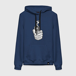 Женская толстовка-худи Дымящийся пистолет