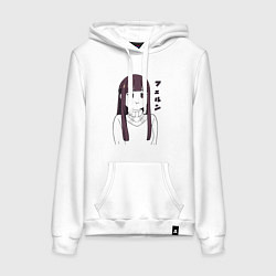 Толстовка-худи хлопковая женская Злобная Ферн, цвет: белый
