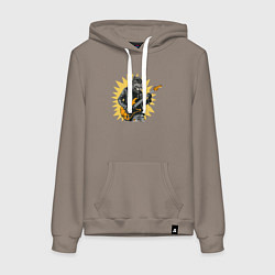 Женская толстовка-худи Мейн-Кун Рокер Играющий на Гитаре