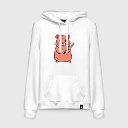 Женская толстовка-худи Хомяк с ножом - мем хомiк