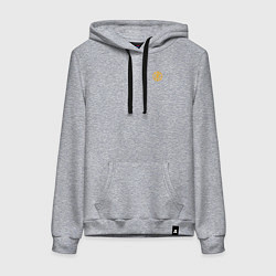 Толстовка-худи хлопковая женская За веру царя и святую триединую Русь малая Хризма, цвет: меланж