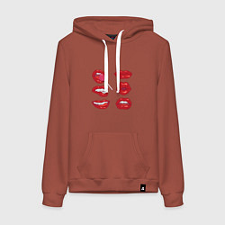 Женская толстовка-худи Коллекция красивых губ